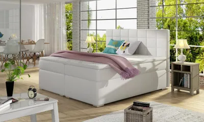 Obrázok produktu pre Kontinentálna posteľ s úložným priestorom ARBOREN 180x200 - biela