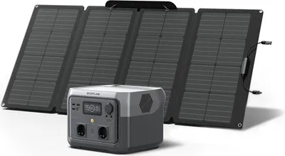 Produktbild von EF ECOFLOW Tragbare Powerstation RIVER 2 MAX mit 160W faltbare solar panel