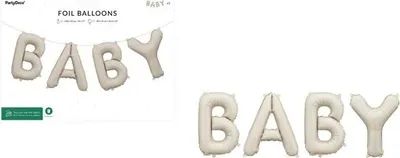 Produktbild von PartyDeco FB277T-013, Spielzeugballon, Folie, Beige, Einfarbig, Universal, Letter
