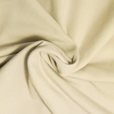 0,5m Baumwoll-Jersey uni Meterware Jersey-Stof creme