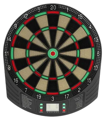 Produktbild von Elektronische Dartscheibe Set - Dartboard zur Wandmontage - Automatische Punktezählung - LCD Display - 18 Spiele - 1-8 Spieler - Grün