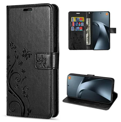 Produktbild von Hülle für Xiaomi 17T Pro Handyhülle mit [Standfunktion][Kartenfächern] Schwarz