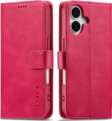 Produktbild von Hülle für iPhone 17, Klapphüllen Brieftasche Leder Magnetverschluss Ständer Schutzhülle Rosa