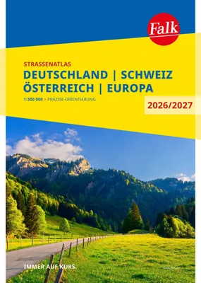 Produktbild von Falk Straßenatlas 2026/2027 Deutschland, Schweiz, Österreich 1:300.000