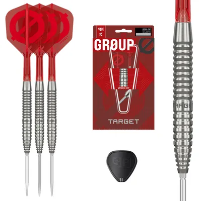 Imagen del producto de Set de dardos Target Darts GROUP O, con punta de acero, 21 gramos, modelo de caña 02, con un 50% de wolframio