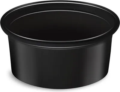 Produktbild von 200x Dressingbecher Feinkostbecher schwarz PP 80 ml  Ø 70 mm