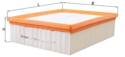 Zdjęcie produktu dla Filtr powietrza KNECHT LX 593/1