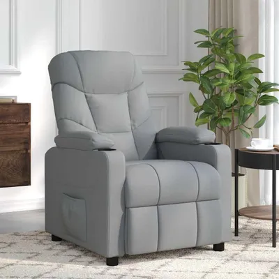 Obrázok produktu pre masážne kreslo vidaXL Light Grey Fabric