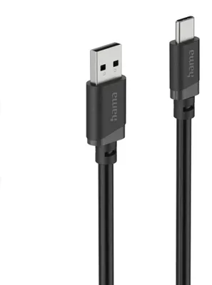 Imagen del producto de Hama 00201812, 2 metros, USB A, USB C, USB 2.0, 0,48 Gbit/s, color negro
