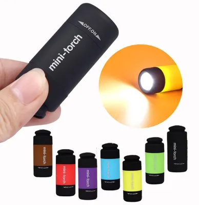 12er-Pack Mini-USB-LED-Taschenlampen, bunt, wiederaufladbar, Schlüsselanhänger