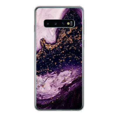 Produktbild von MuchoWow® Handyhülle Schutzhülle Hülle für Samsung Galaxy S10 Marmor - Gold - Naturstein Silikon Softcase Handy Hülle - Handytasche