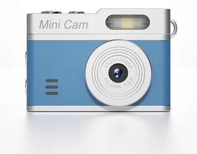 Obrázok produktu pre Kompaktná videokamera s rozlíšením 12 MP – 1080p HD s 0,96-palcovým displejom – LED osvetlenie a kreatívne filtre – cestovná kamera v modrej farbe