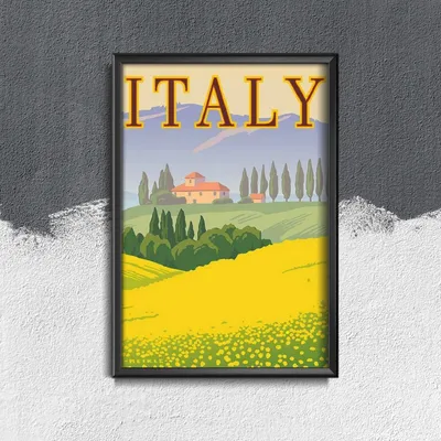 Produktbild von Poster - Canvas - Leinwand - 21 cm x 29,7 cm - Fotoposter - Leinwandkunst - Italien