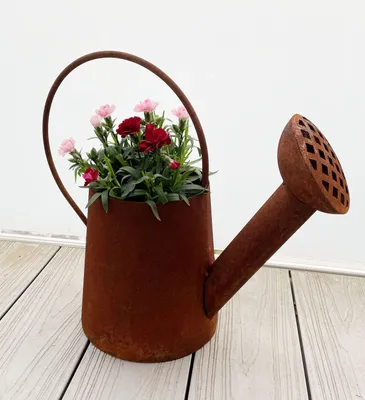 Produktbild von Edelrost Kanne zum Bepflanzen 40x43cm Rost Gießkanne Blumentopf Windlicht Edelrost Gartendeko Metall