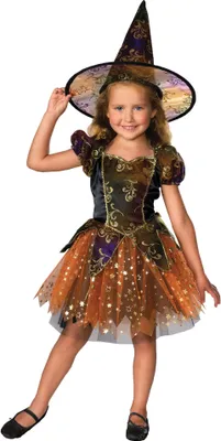Produktbild von Elegante Hexe - Halloween Kostüm Kinder Mädchen Kindergröße: 128