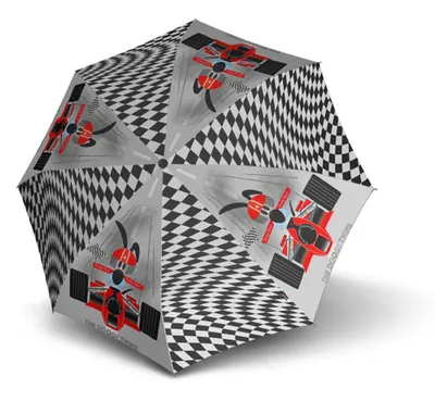 Produktbild von doppler Taschenregenschirm Regenschirm Kids Umbrella Kid Doogy Racer schwarz weiß