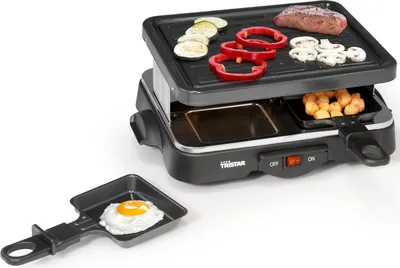 Produktbild von Raclette mit Grillpaltte 22 x 17cm Tristar RA-2949 2-4 Personen