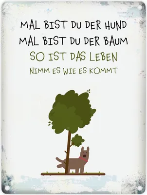 Produktbild von Metallschild mit Spruch: Mal bist du der Hund, mal bist ... Blechschild Schild