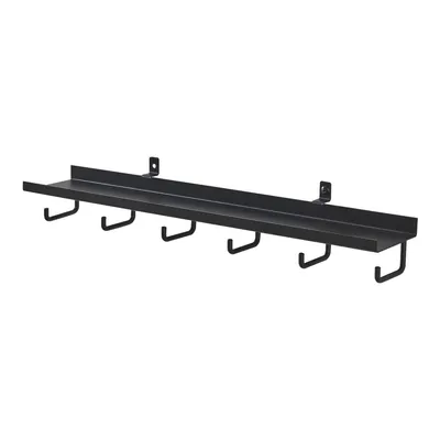 Produktbild von Millex Regal mit 6 Haken für Akustikpaneele 40 x 6,7 x 7,2 cm Schwarz