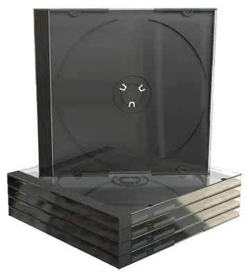 Produktbild von MediaRange BOX22-M, Schmuckschatulle, 1 Disks, Schwarz, Transparent, Kunststoff, 120 mm, RoHS