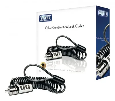 Produktbild von Sweex PA215, 1,5 m, Zahlenschloss, Schwarz, Silber