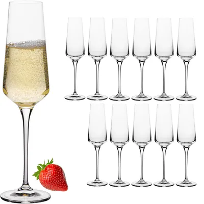 Produktbild von IMPERIAL Sektkelche 220ml Serie "Athen" Proseccogläser Set 12-Teilig Sektgläser aus Crystalline Glas Spülmaschinenfest