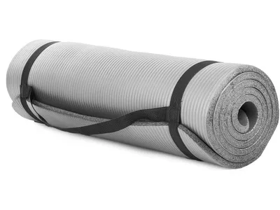 Produktbild von Yogamatte Pilates Fitnessmatte Gymnastikmatte Bodenmatte Sport, Farbe:Grau