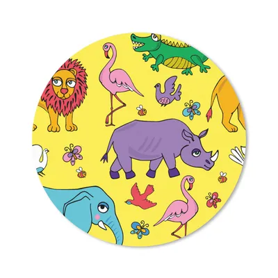 Produktbild von MuchoWow® Mauspad Mousepad Flamingo - Tiere - Muster 40x40 cm - Mousepads - Maus Mat - Pad - Mausunterlage - Schreibtisch Accessoires