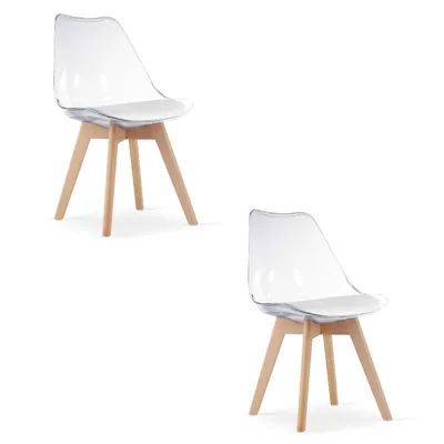 Produktbild von MARK Stuhl - transparent / natürliche Beine x 2