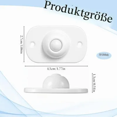Produktbild von 20 Stück Kugelrollen für Möbel – Selbstklebende 360° drehbare Rollen für kleine Küchengeräte