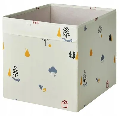 Produktbild von IKEA REGNBROMS Aufbewahrungsbox mit Tiermotiv weiß