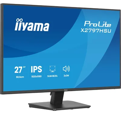 Produktbild von iiyama ProLite X2797HSU-B1, 68,6 cm (27"), 1920 x 1080 Pixel, Full HD, LED, 4 ms, Schwarz