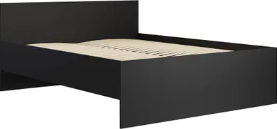 Produktbild von Schlafzimmer Bett mit 160x200 cm Liegefläche, schwarz matt, inkl. Lattenrost - MOLLERUSA-132