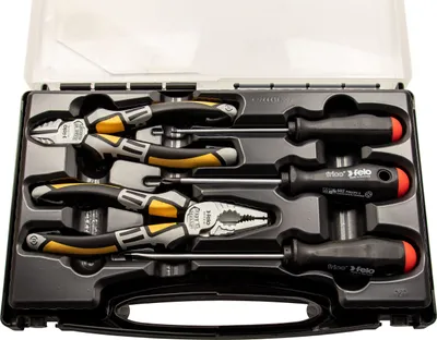 Produktbild von Felo SD 500 Set Koffer 3 Schraubendreher Frico und 2 Zangen - 500 951 16