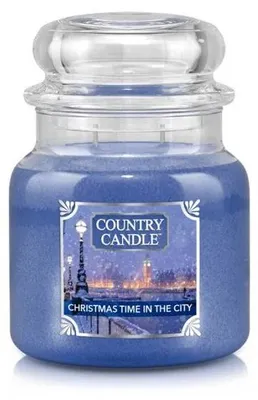 Image de Bougie parfumée Country Candle, collection "Christmas Time in the City", taille moyenne, avec deux mèches (453 g)