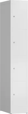 Produktbild von Schließfachschrank Fächerschrank 4 Fächer Spind 180x30x50cm signalweiß X-520417