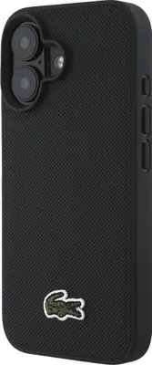 Immagine prodotto di Lacoste, custodia MagSafe Iconic Petit-Piqué per iPhone 16 Plus, nero