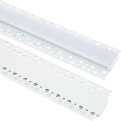 Produktbild von Aluminiumprofil Gipseinbau für LED Streifen bis 20mm Weiß 2 m Weiß transluzent