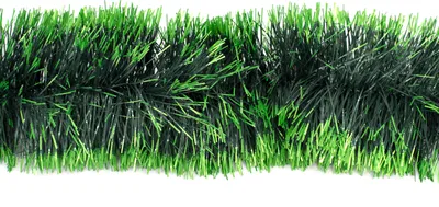 Produktbild von Weihnachtsgirlande Lametta 10cm x 3m Dunkelgrün matt / Hellgrün