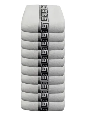 Produktbild von Julie Julsen 10er Pack Gästetuch 600g/m² 30 x 50 cm,WEIß-SCHWARZ