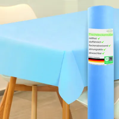 Produktbild von Sensalux Tischdeckenrolle, 1m x 25m Hellblau