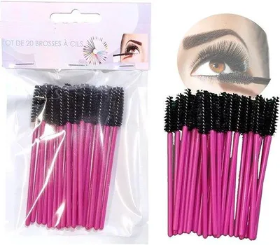 Produktbild von Famanu Wimpernbürsten für Mascara und Augenbrauen - 20 Stück, wiederverwendbar