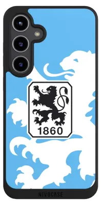 Produktbild von NIVOCASE Handyhülle für Samsung Galaxy S24+ Hülle NIVOpure Case Schwarz Offizielles Lizenzprodukt TSV 1860 München Wappen