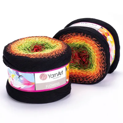 Produktbild von YarnArt Flowers 267 Farbverlaufsgarn – 1000 m, 250 g, 55% Baumwolle, 45%.Polyacryl