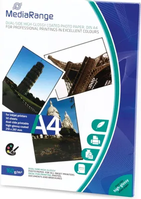 Image de MediaRange Papier photo brillant A4 160g 50 feuilles Dual