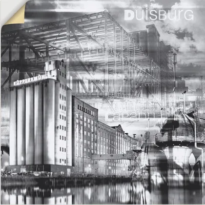 Produktbild von ARTland Wandbild, selbstklebend Duisburg Skyline Collage III Größe: 30x30 cm