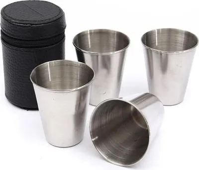 Image de Set de verres de voyage 4 pcs. en métal
