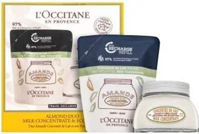 Image de L'Occitane Lait d'amande concentré Lait corporel recharge Duo 200 ml + 200 ml