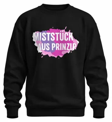 Immagine prodotto di Bitch on Principle Saying Sarcastic Pink Purple Gift Cool Unisex Felpa Pullover, Nero, L