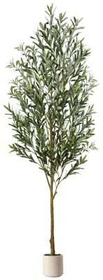 Künstlicher Olivenbaum 210 cm mit Topf, realistisch, pflegeleicht